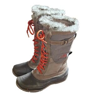 The North Face Women's Winter Boots - Gray and Orange